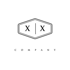 initial XX logo design vector