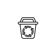 Recycling Bin icon in vector. Logotype