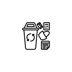 Paper Recycling icon in vector. Logotype