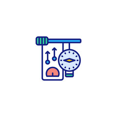 Nanometer icon in vector. Logotype