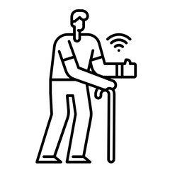 elder care Internet of things icon