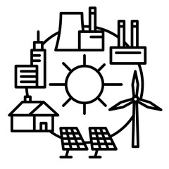 smart grid Internet of things icon