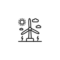 Turbine Energy icon in vector. Logotype