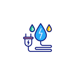Water Energy icon in vector. Logotype