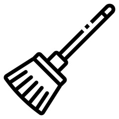 broom line icon