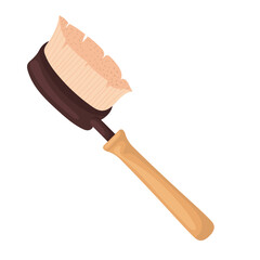 wooden hairbrush illustration