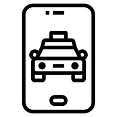 Mobile App outline icon