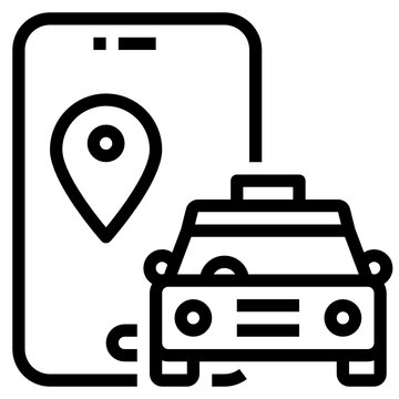 recommend clip art: Taxi outline icon