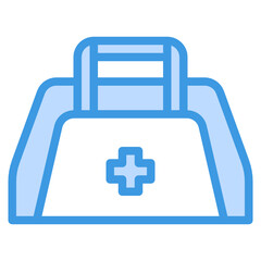 Obraz premium First Aid blue outline icon