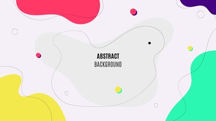 Colorful Flat Abstract Curve Shape Background. Good For Banner, Poster Or Presentation.