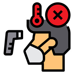 Infected filled outline icon