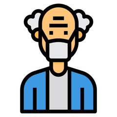 Medical Mask filled outline icon