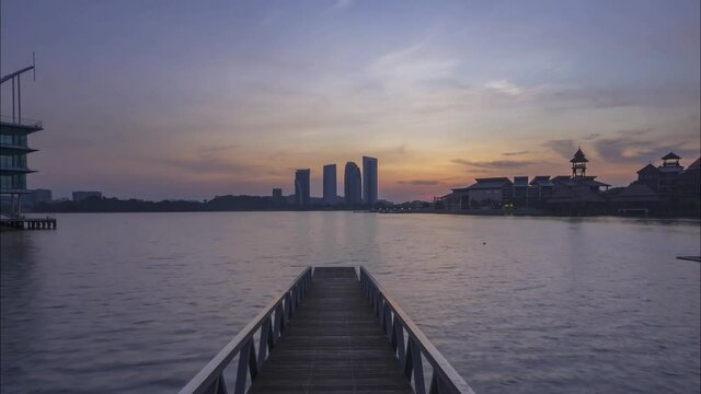 Timelapse a beautiful sunrise at Pullman Putrajaya