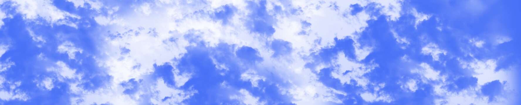 Vibrant color panoramic sky with cloud on a sunny day. Beautiful cirrus cloud. Panorama high resolution photograph