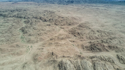 mountain view in the mongolian desert