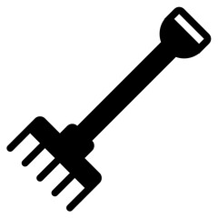 pitchfork glyph icon