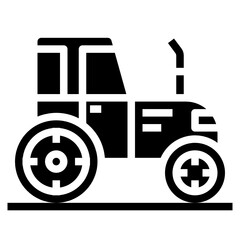 tractor glyph icon