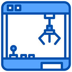 Megaphone blue style icon