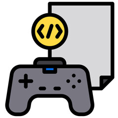 Gift color line style icon