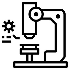 Microscope outline icon