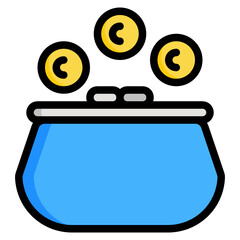 purse line icon