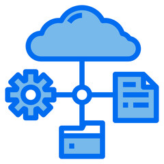 storage blue line icon