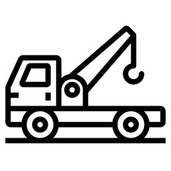 Obraz na płótnie Canvas tow truck line icon