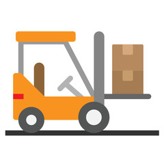 forklift flat icon