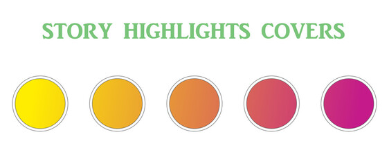 Set of Instagram Story Highlights Covers Icons. Colourful pastel backgrounds