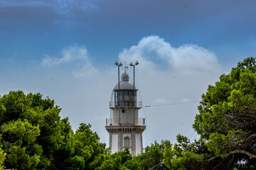 The Nao Cape lighthouse in Javea, Spain
