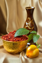 bell pepper spices, bell pepper, vase