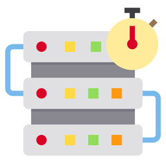 Obraz premium server flat icon