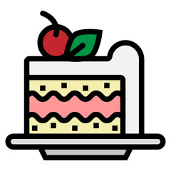 dessert line icon