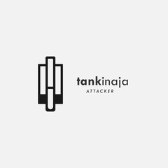 tank logo vector editable design