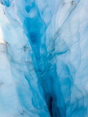 Close-up picture of glacier formation