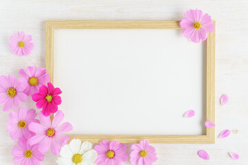 コスモスのウッドフレーム