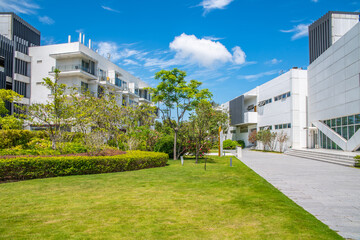 Naklejka premium Entrepreneurship Park, Qianhai Shenzhen-Hong Kong Youth Dream Workshop, Shenzhen, China