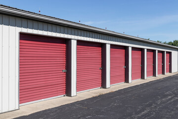 Self storage and mini storage garage units.