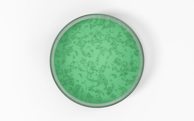 The germs in the petri dish, 3d rendering.