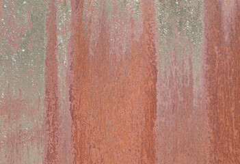 Rust on painted metal when exposed to the environment