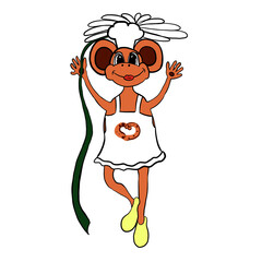 monkey,monkey, profession, monkey fun, monkey doctor, monkey builder, monkey carpenter, monkey artist, monkey computer programmer, monkey cook, monkey cook.different professions Logo, flyer, icon for 