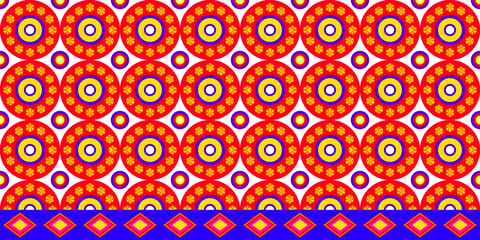 indigenous fabric pattern Colorful vector illustration pattern