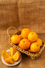 naranjas jugosas, sano y nutritivo