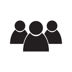 people icon symbol on white vector background