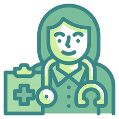 doctor blue line icon