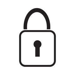 padlock icon symbol on white vector background