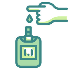 Obraz premium glucose blue line icon