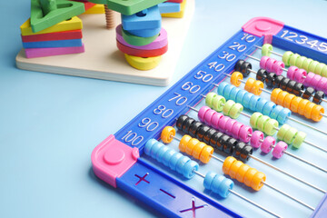  counting math learning toy on table 