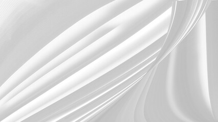 Obraz premium Clean woven beautiful textile soft fabric abstract smooth curve shape decorative fashion white background