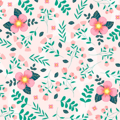 Abstract flower pattern background. Vector.